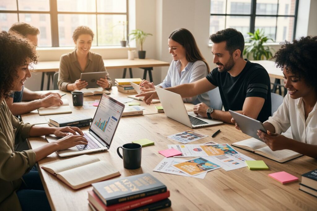 book marketing authors teamwork